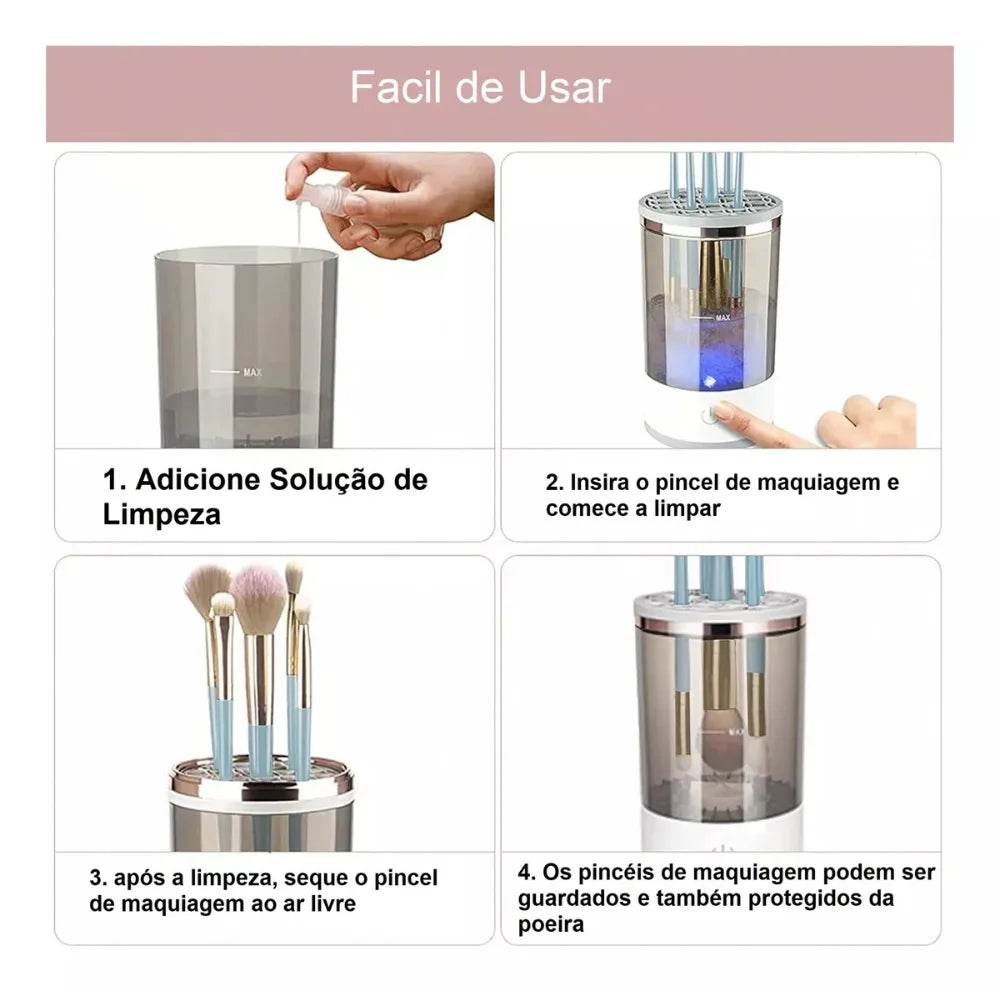 Limpador de Pincéis Elétrico Beleza Dedicada