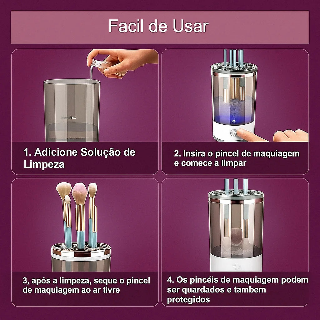 Limpador de Pincéis Elétrico Beleza Dedicada